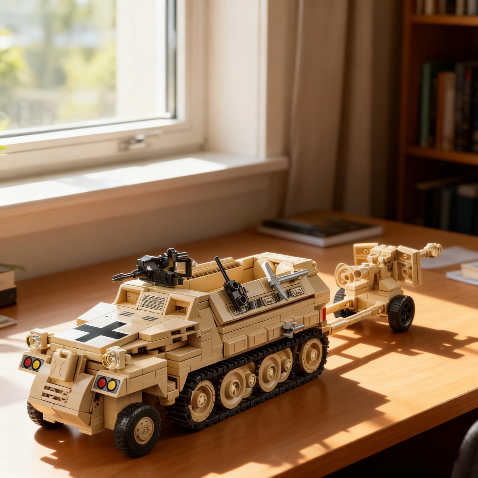 DrmBeyd WW2 Military Building Set, Blitz Truck & Armored Halftrack Building Blocks Toy, Army Tank Bricks Set Home Decor Collectible, Gifts for Military Enthusiasts, 994 PCS - Image 4