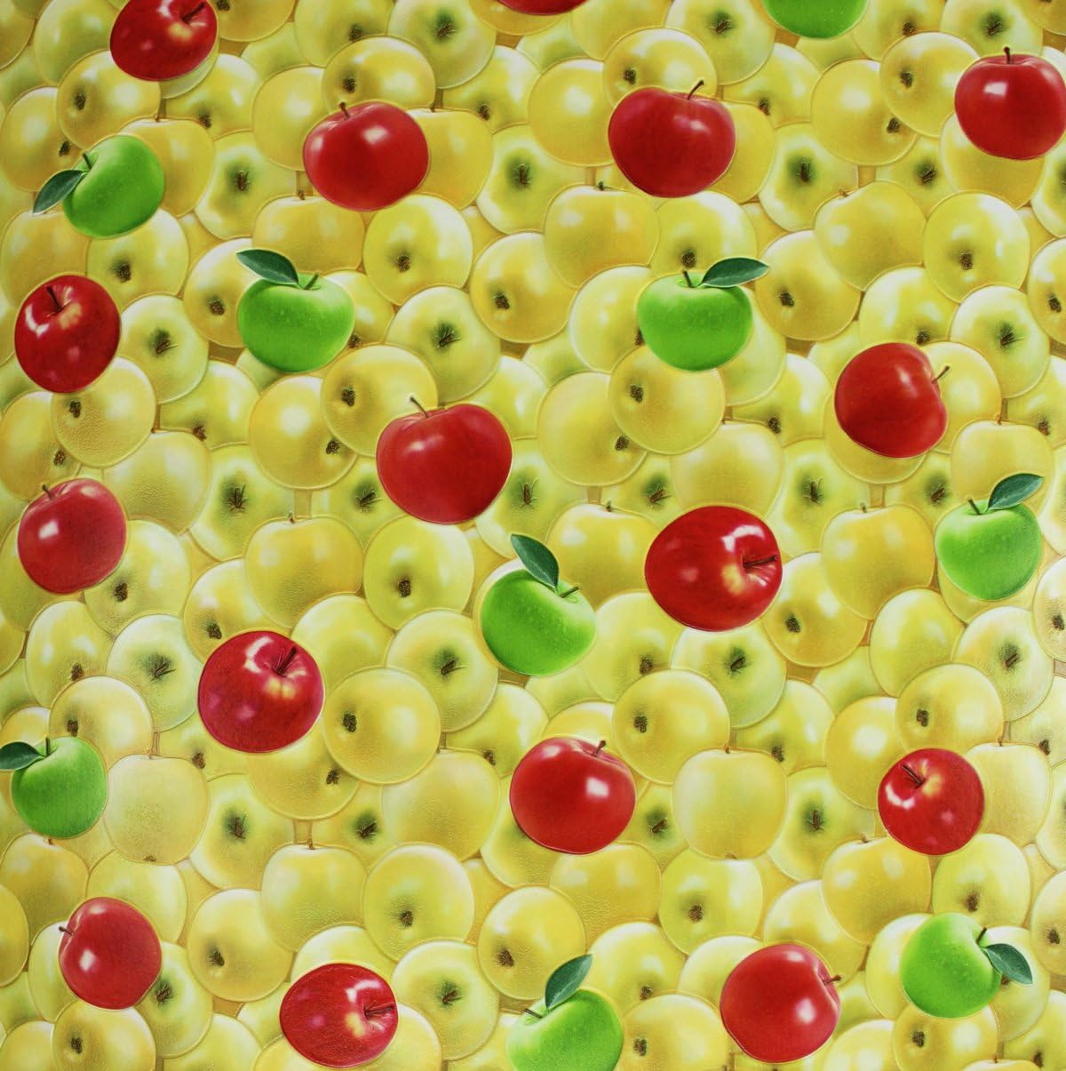 Vinyl Double roll wallcovering Textured Rolls Green red Apple Apples Pattern 3D Kitchen Wallpaper coverings Textured Old Vintage Retro Style Textures Embossed Modern