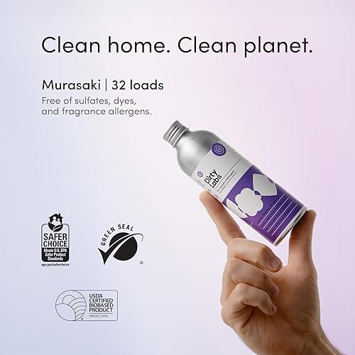 Miniatura 3 de Dirty Labs  Aroma Murasaki  Detergente líquido para ropa bio enzima  32 cargas (8.6 onzas líquidas)  Hiperconcentrado  Alta eficiencia y lavado