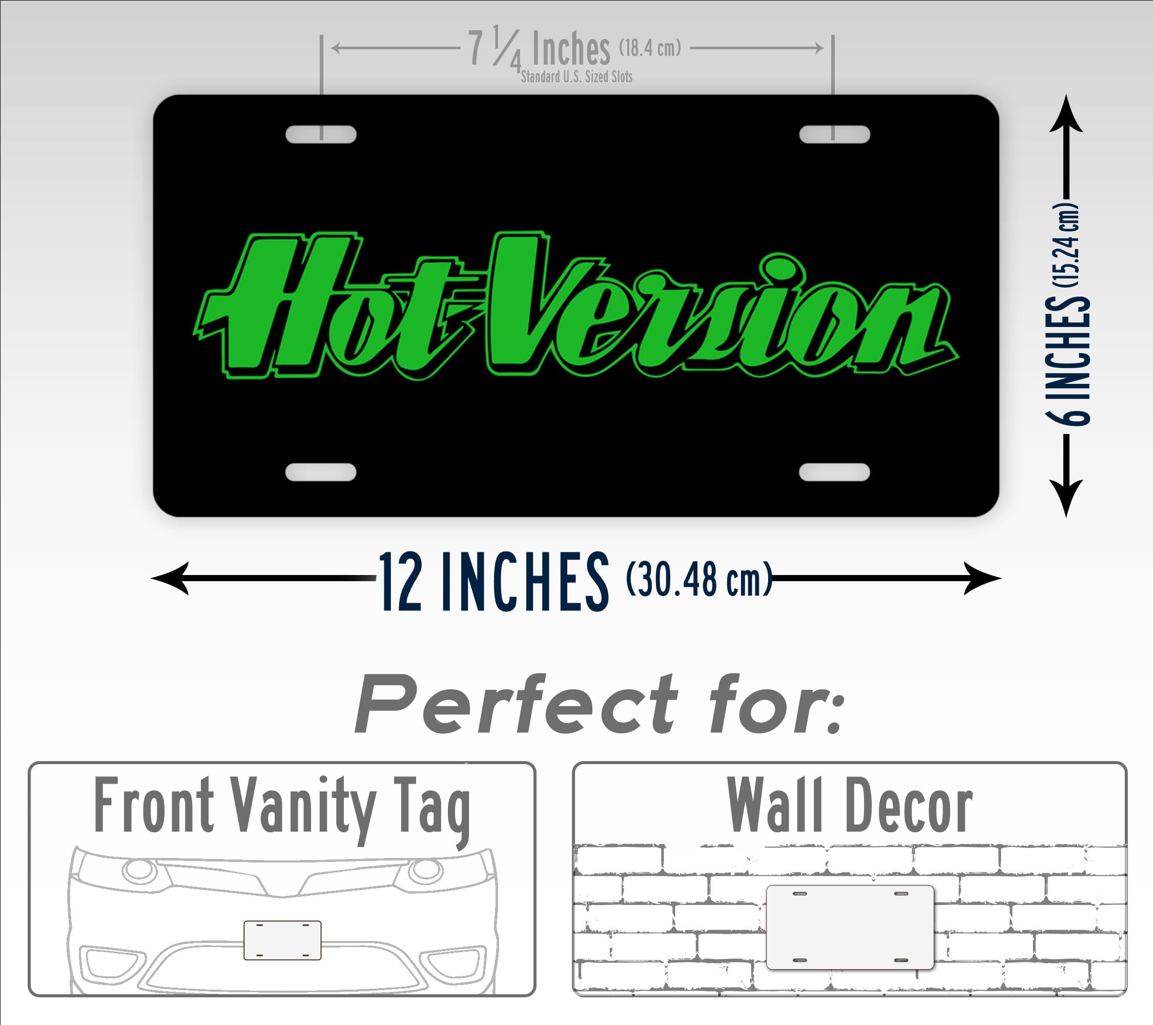 Amazon.com: Hot Version JDM License Plate Green Text Japanese