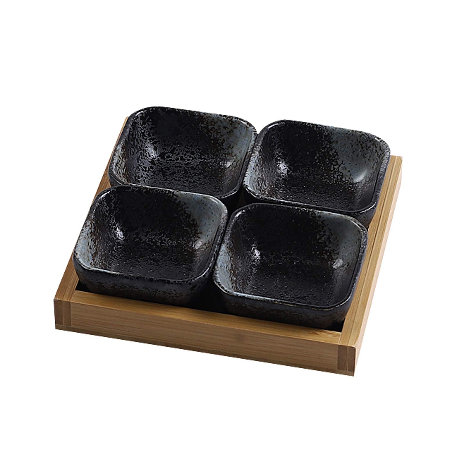 Dipschälchen 3.3 oz Keramik Dip / Tauchschalen Set - Tauchen Sojasauce-Gerichte / Schüsseln Kleine Sauce-Tassen für Sushi-Tomatensauce, Soja und Servierschalen Set von 4 Saucen Schalen ( Size : F )