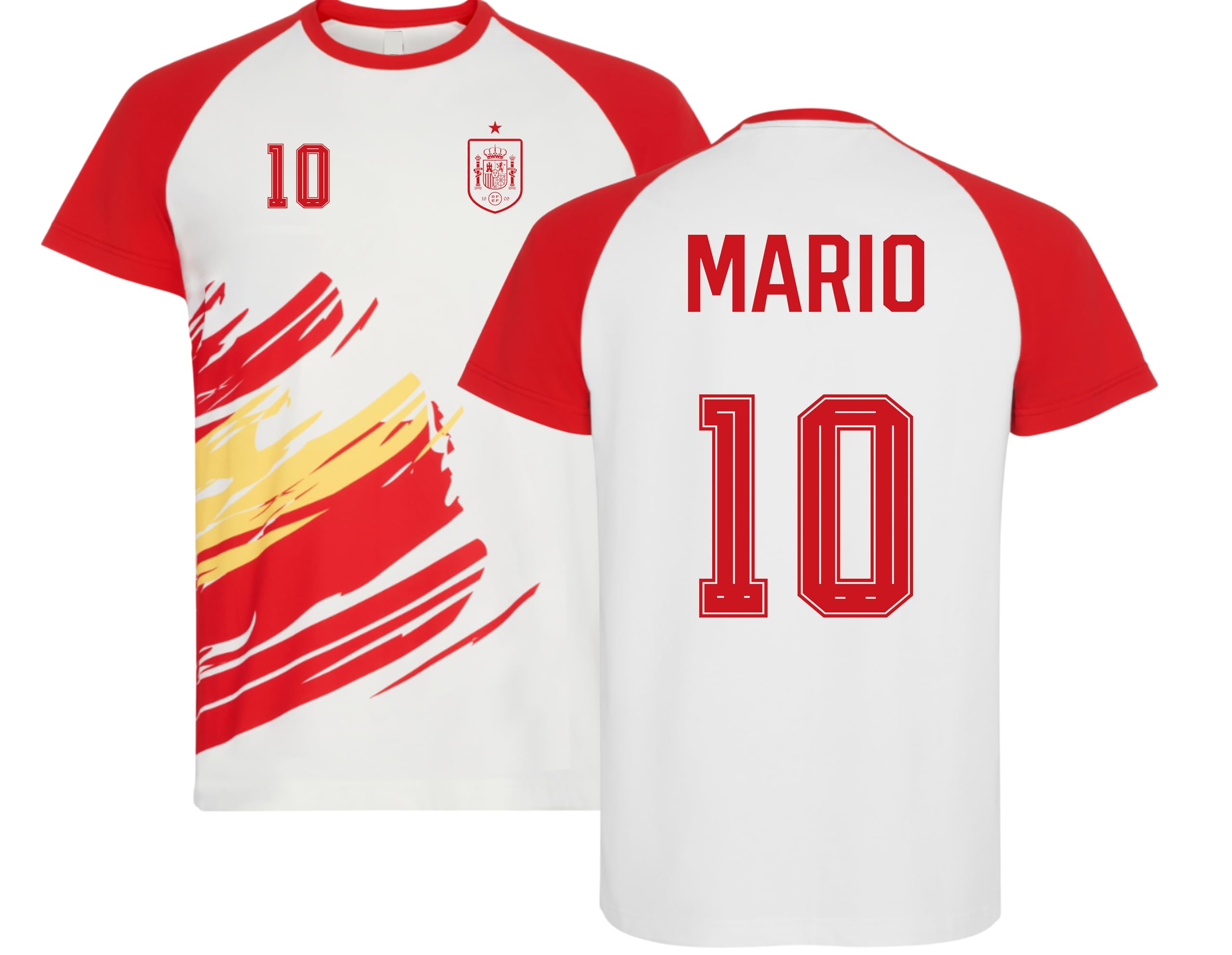 Camiseta España Personalizada Hombre Mujer – Nombre y Número Personalizable - Camiseta de Fútbol Mundial 2026
