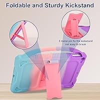 Vista 7 de Funda para niños para iPad de 6ª/5ª Generación, Funda de silicona premium para iPad de 9.7 pulgadas 2018/2017 con asa de soporte incorporada