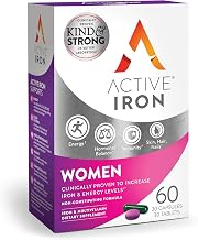 Active Iron Supplement 25mg + Multivitamin for Women – Clinically Proven to Increase Energy & Reduce Tiredness – Gentle, Non-Constipating Iron + Women’s Multivitamin – 30 Capsules + 30 Tablets