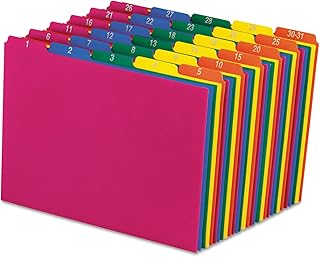 Pendaflex Top Tab guías de archivo, diario/1 – 31, 1/5 Tab, polipropileno, carta, 31/Set