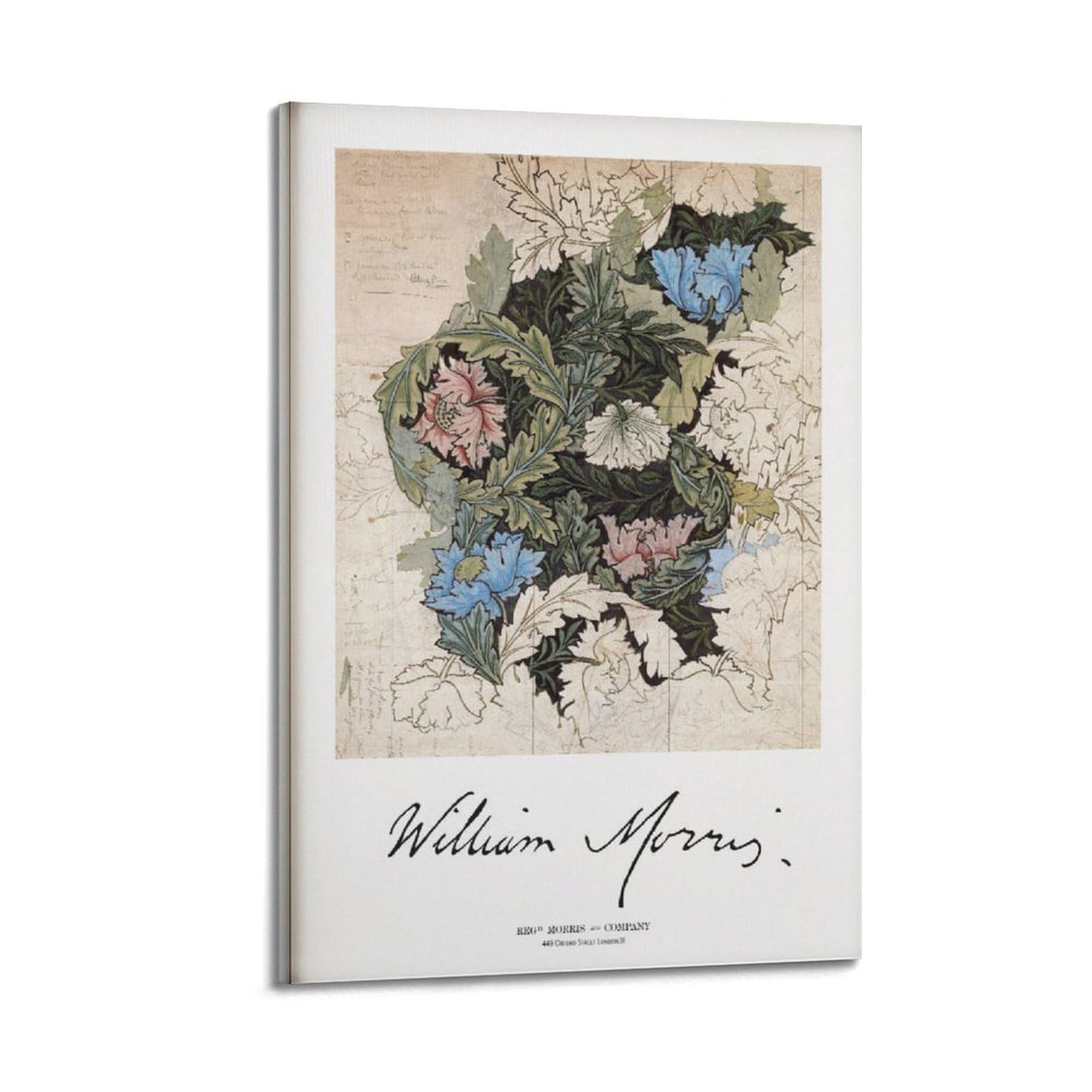 xiaoxiaoshen William Morris Botanical Wreath Victorian Canvas Poster Wall Art Prints Room Aesthetic Murals Bedroom And Living Decorations 20x30inch(50x75cm)