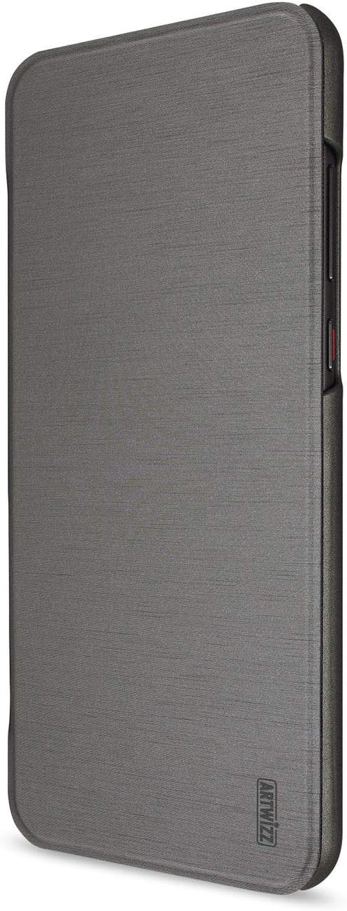 Artwizz SmartJacket Flip Case for Huawei P20 Pro - Front Cover in Brushed Metal Look - Back Protection with Soft-Touch Coating and Smooth Grip - Designed in Berlin Germany - Full-Titan