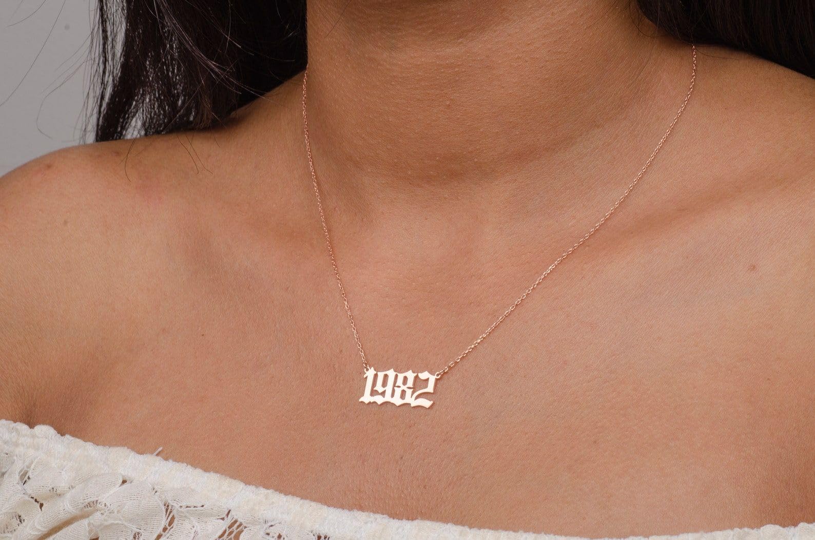 Anno collana, nascita su misura data nome e personalizzato Natale