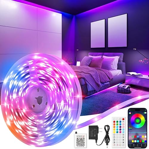 Miniatura 8 de Tira de luz LED con sensor de movimiento para debajo de la cama, 9.84 pies, 3 modos RGB activada por movimiento, con sincronización de música y