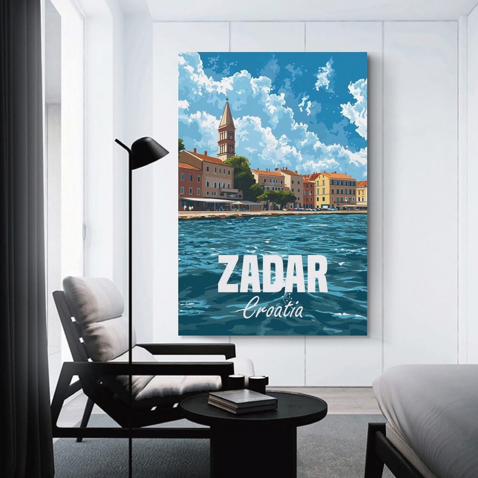 Junmoney Zadar Croatia Canvas Wall Decor 20x30inch(50x75cm), for Entrance Walls, Hall Decor Or Foyers, Wall Decor to Refresh Empty Corners