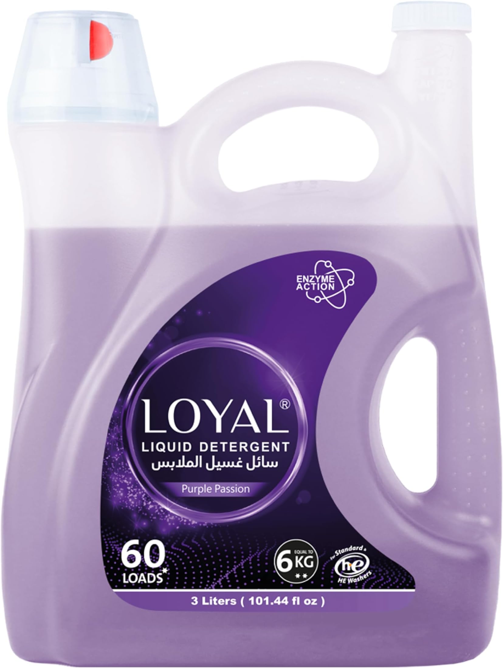 Purple Passion Liquid Laundry Detergent 60 Loads | 3000 ML | 101.44 fl oz (Purple Passion)