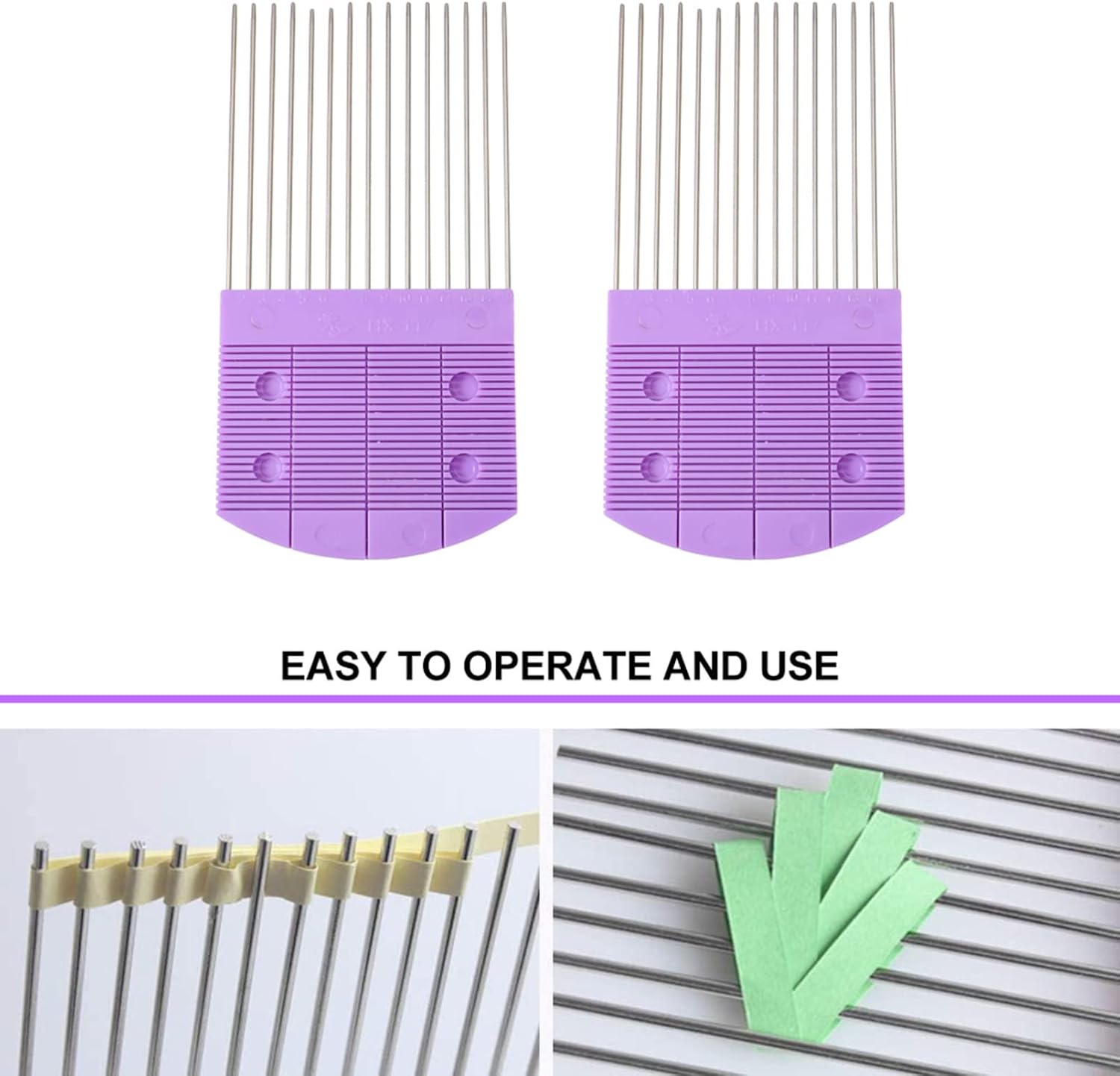 DOITOOL 2Pcs Quilling Combs Paper Craft Tools for Easy Curling and Weaving Durable and Material for Craft Lovers