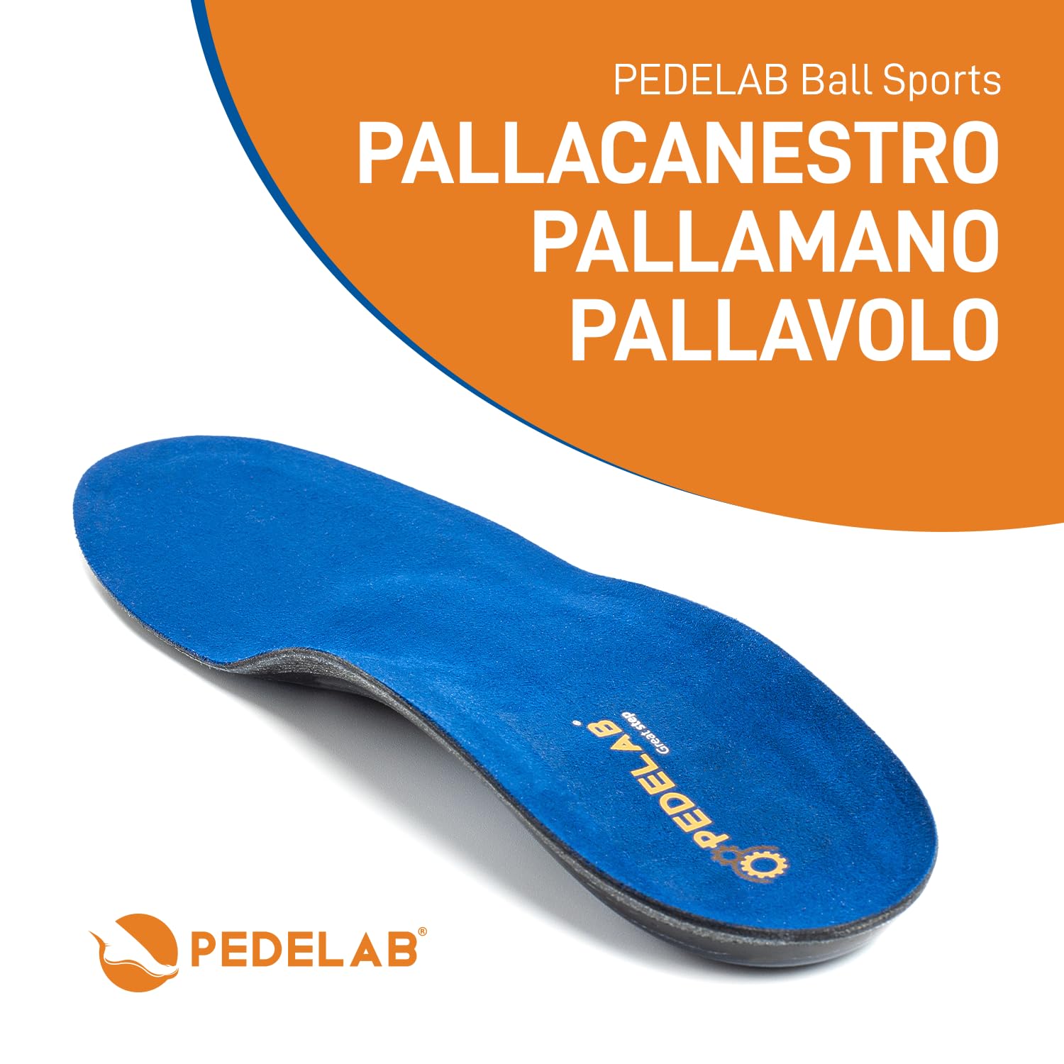 Pedelab Plantare Ortopedico Sportivo Sport Ball, Misure S 37-38 | Solette Ortopediche Basket, Pallavolo e Pallamano | Plantari Piede Piatto, Tendine d’Achille e Ginocchio | Rivestimento in Microfibra