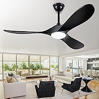 Vista 15 de 42 Inch Low Profile Ceiling Fans with Lights and Remote, Flush Mount Ceiling Fan with Lights, 3 Blades Solid Wood Dimmable Walnut Easy Installation