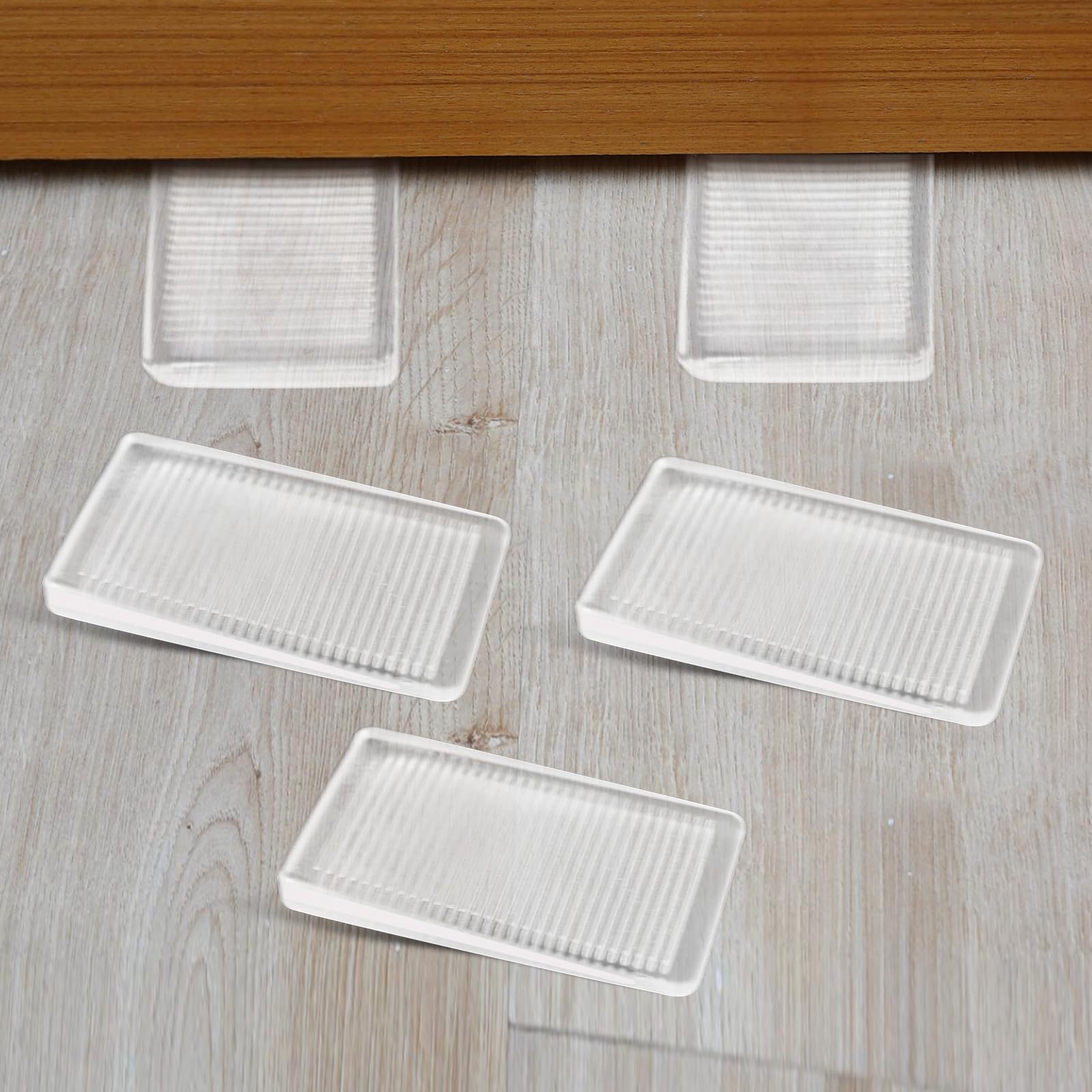 Heavy-Duty Furniture Leveling Wedges - Non-Slip Rubber Pads for Wobbly Tables, Toilets, and Refrigerators, Adjustable and Trimable (White, Standard)