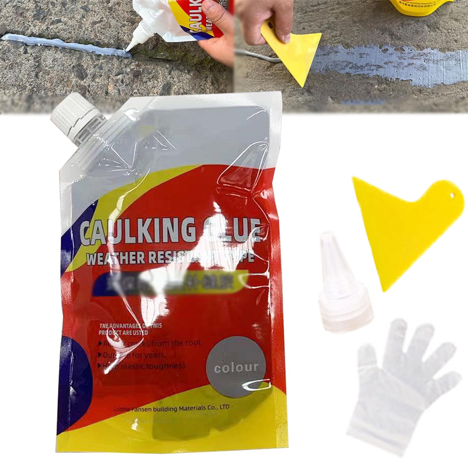 Cement Joint Filling Glue (White *1 Bag)|Slab Concrete Crack WaterproofRepair Sealant Caulking Glue For Concrete Concrete Crack Filler Concrete CrackRepair WaterproofAdhesive For Roof Wall And Groun