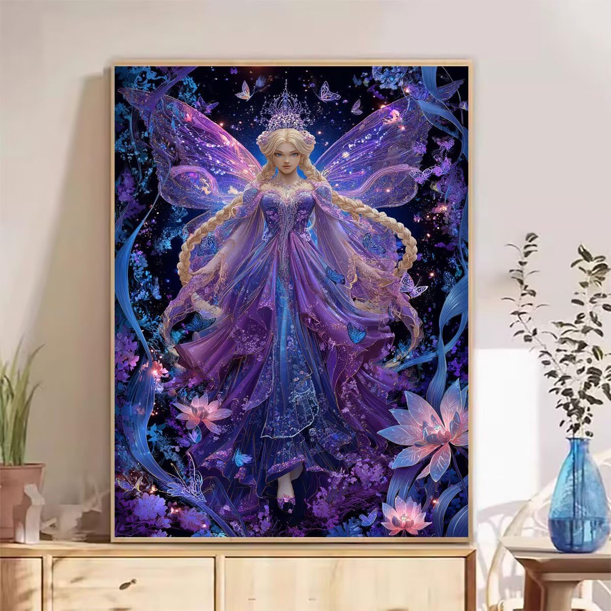 Zestawy artystyczne dla dorosłych, wróżka zestawy do malowania diamentami z płótnem HD, DIY, klejnot, sztuka, błyszczący, kryształ górski, zestawy do haftu krzyżykowego do domu, biura, sztuka ścienna