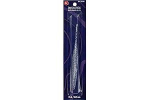 Boye Resin Crochet Hook: Ergonomic Handle, Shimmering Silver Glitter