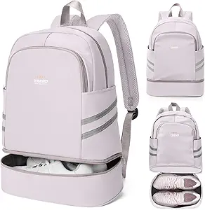 coofay Gym Backpack For Women Waterproof Backpack With Shoe Compartment Lightweight Travel Backpack Sports Backpacks Small Gym Bag