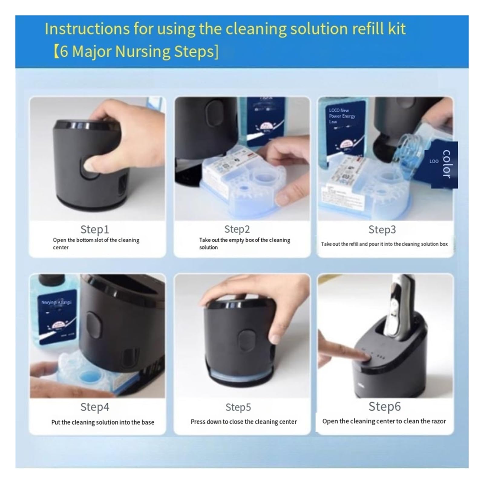 Płyn do czyszczenia golarki elektrycznej 300 ml kompatybilny z Philips SmartClean