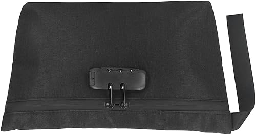 Miniatura 7 de Smell Proof Bag with Combination Lock, Carbon Lined Odor Proof Pouch for Travel Storage, Black, Deodorant Technology, Keep Your Money, Easy to Carry