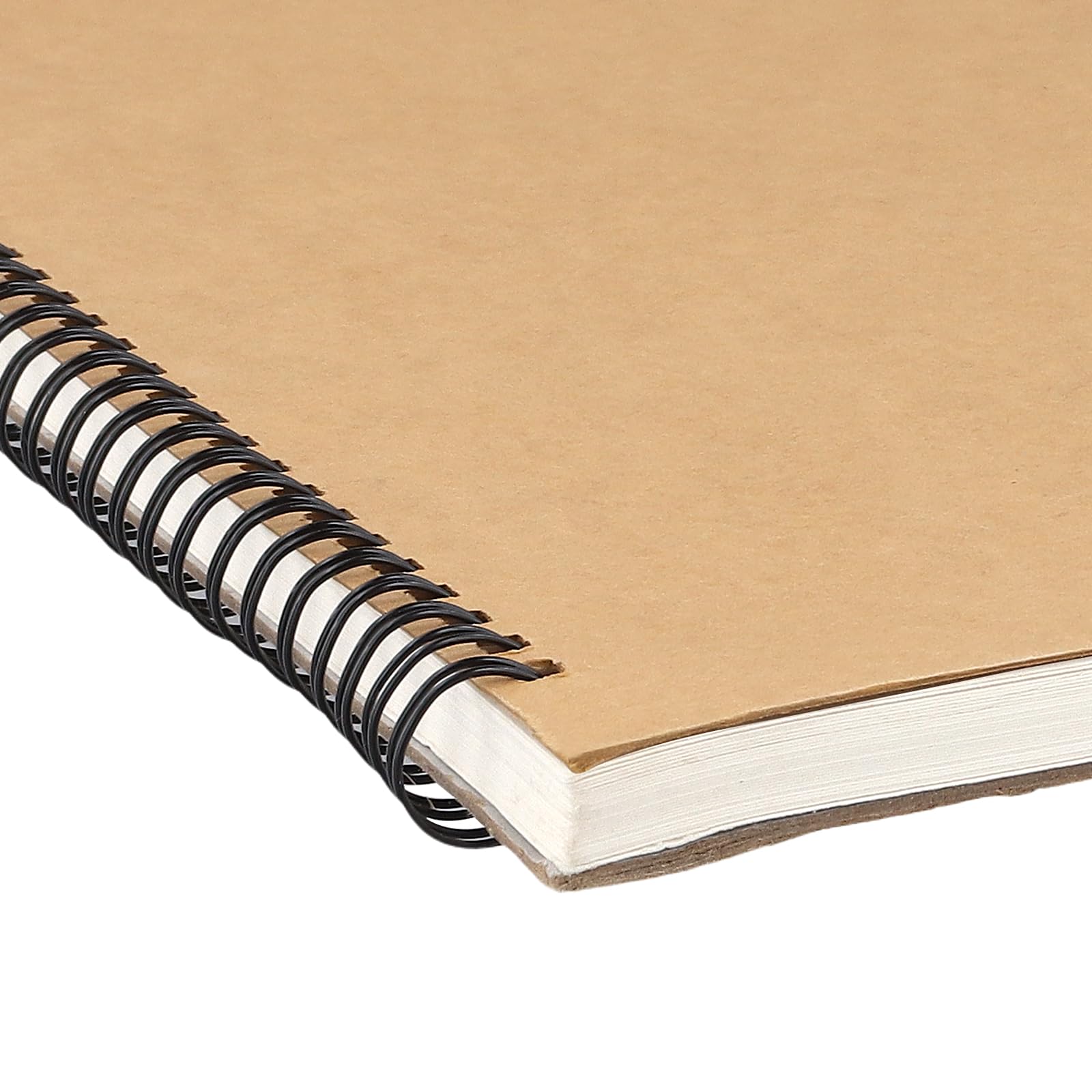 DAKFOOK 8 cuadernos de bocetos A3, 30 hojas/60 páginas hacia arriba, bloc de bocetos con espiral, bloc de dibujo A3, álbumes de recortes de arte con cubierta de papel kraft para dibujar y tomar notas