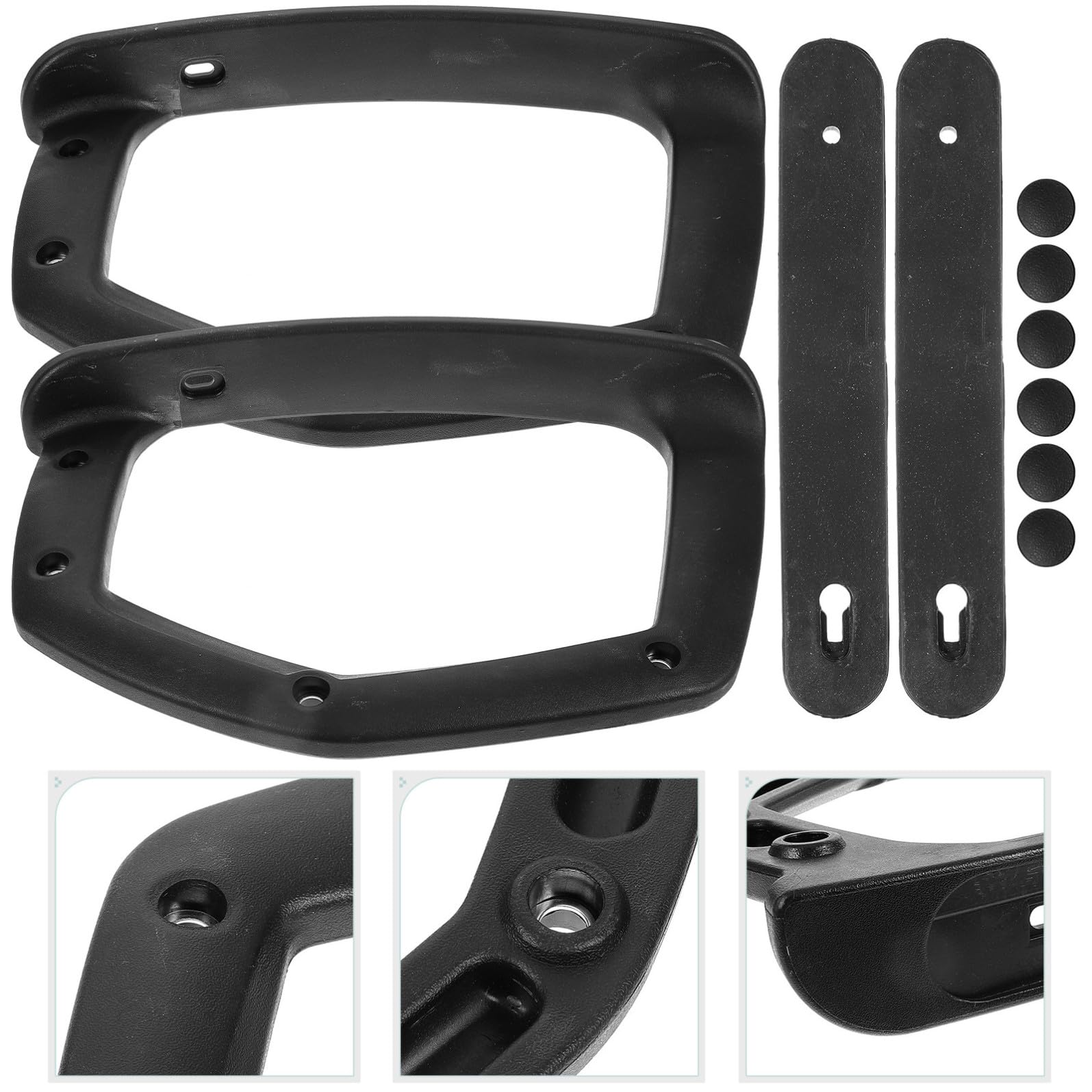iplusmile Braccioli Supporto Mani Ergonomico 2pezzi in Plastica Pp per Ridurre Stress, Accessori Nero per Sedia da Ufficio e Gaming per Poltrone Ufficio