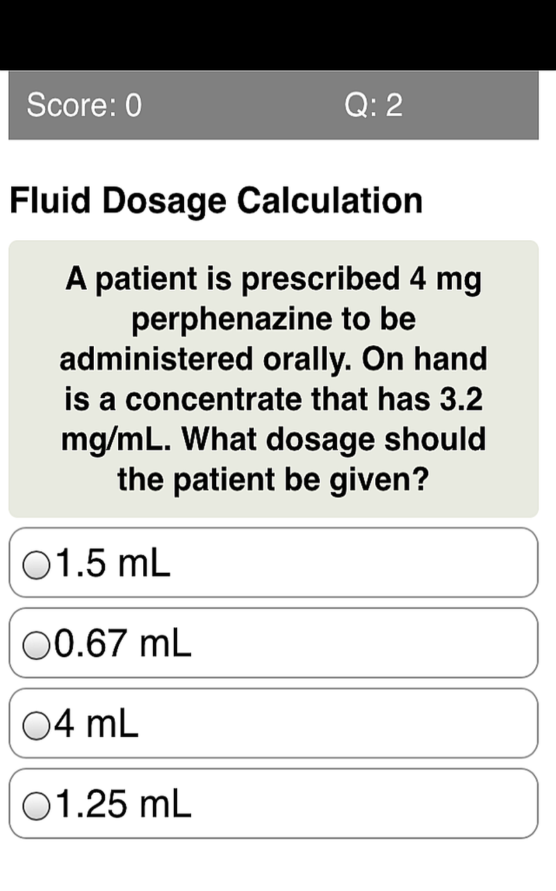 Dosage Calculations for Android