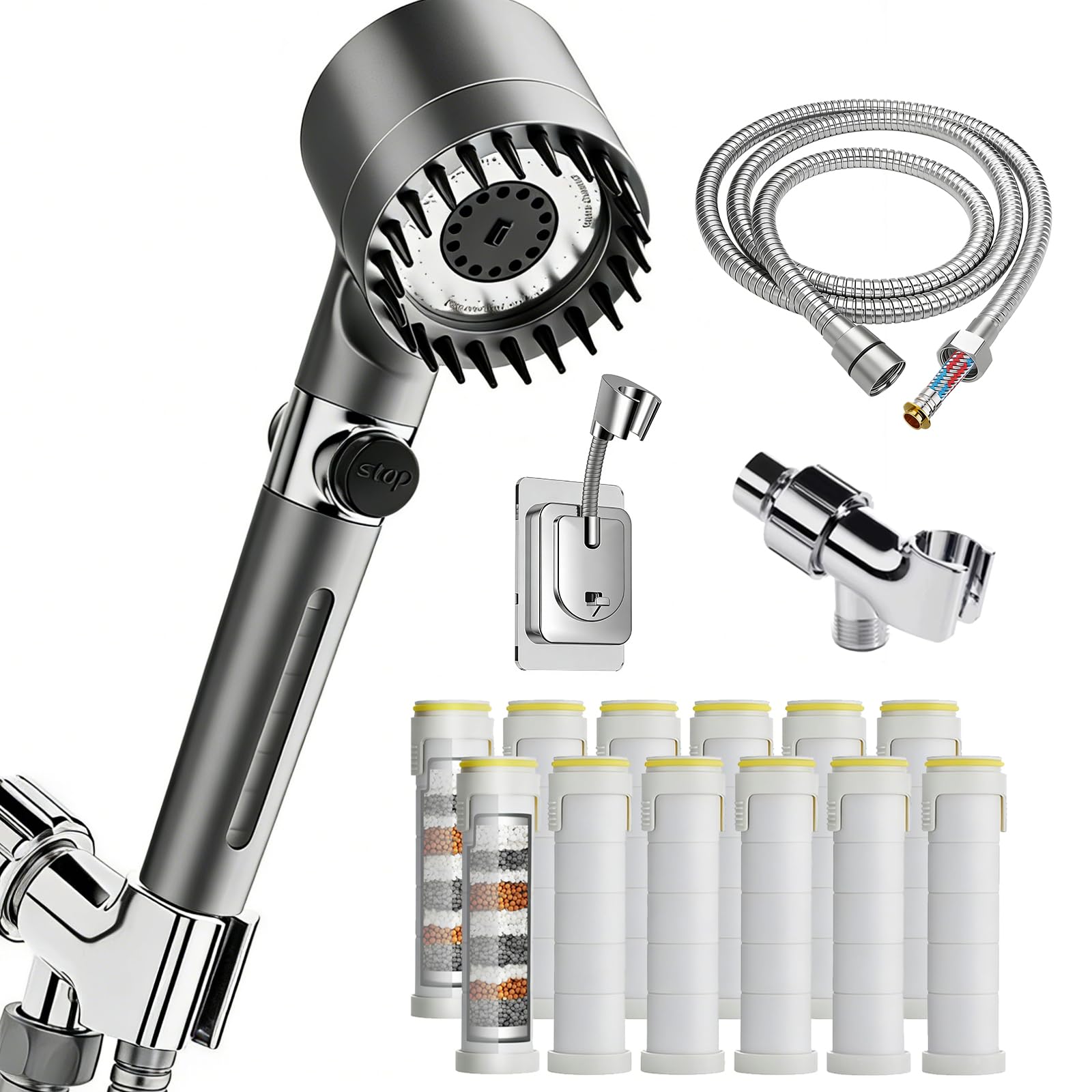 Photo 1 of GuGoLar Filtered Handheld Shower Head - Gray