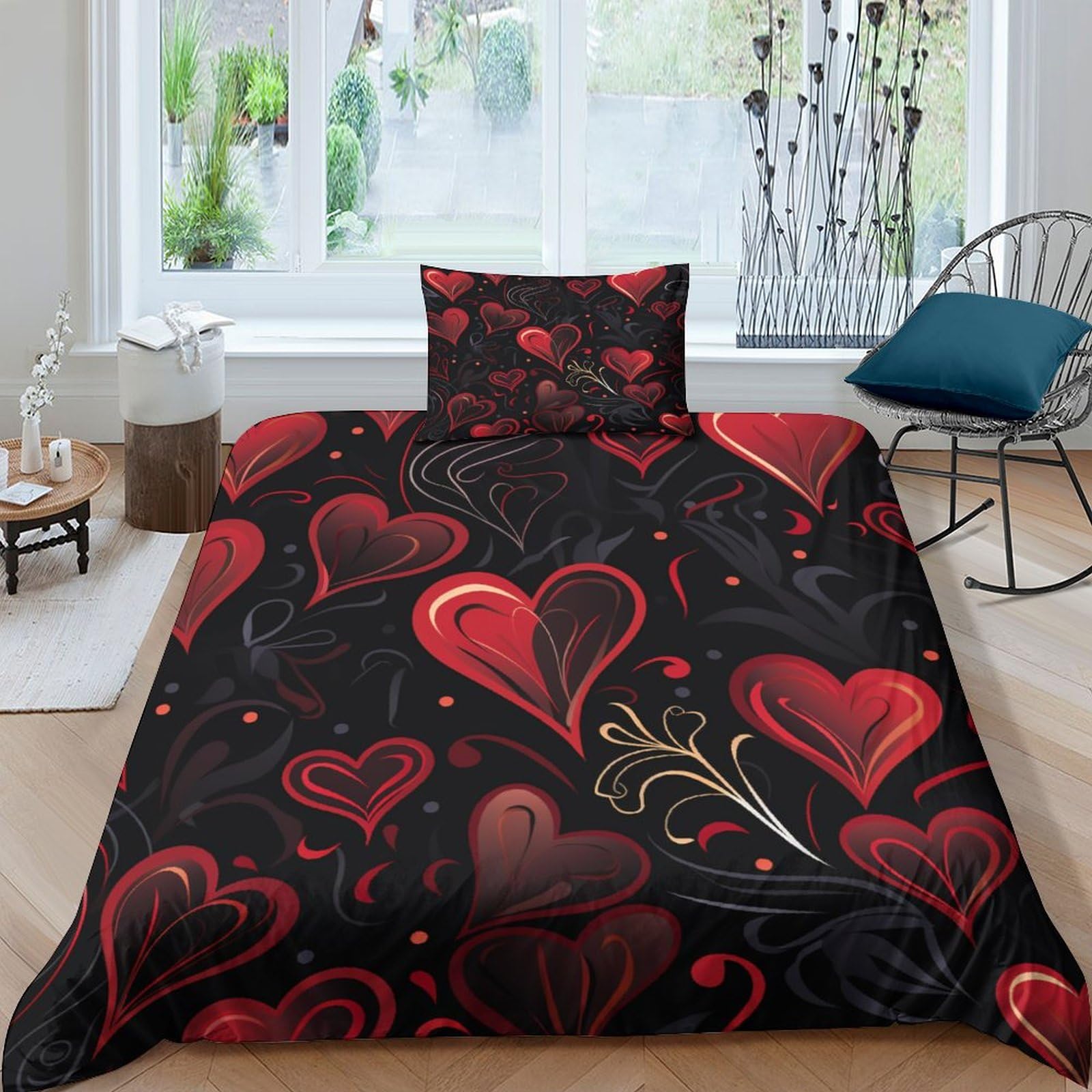 Parure de lit 3 pièces en microfibre de qualité hôtelière 135x200