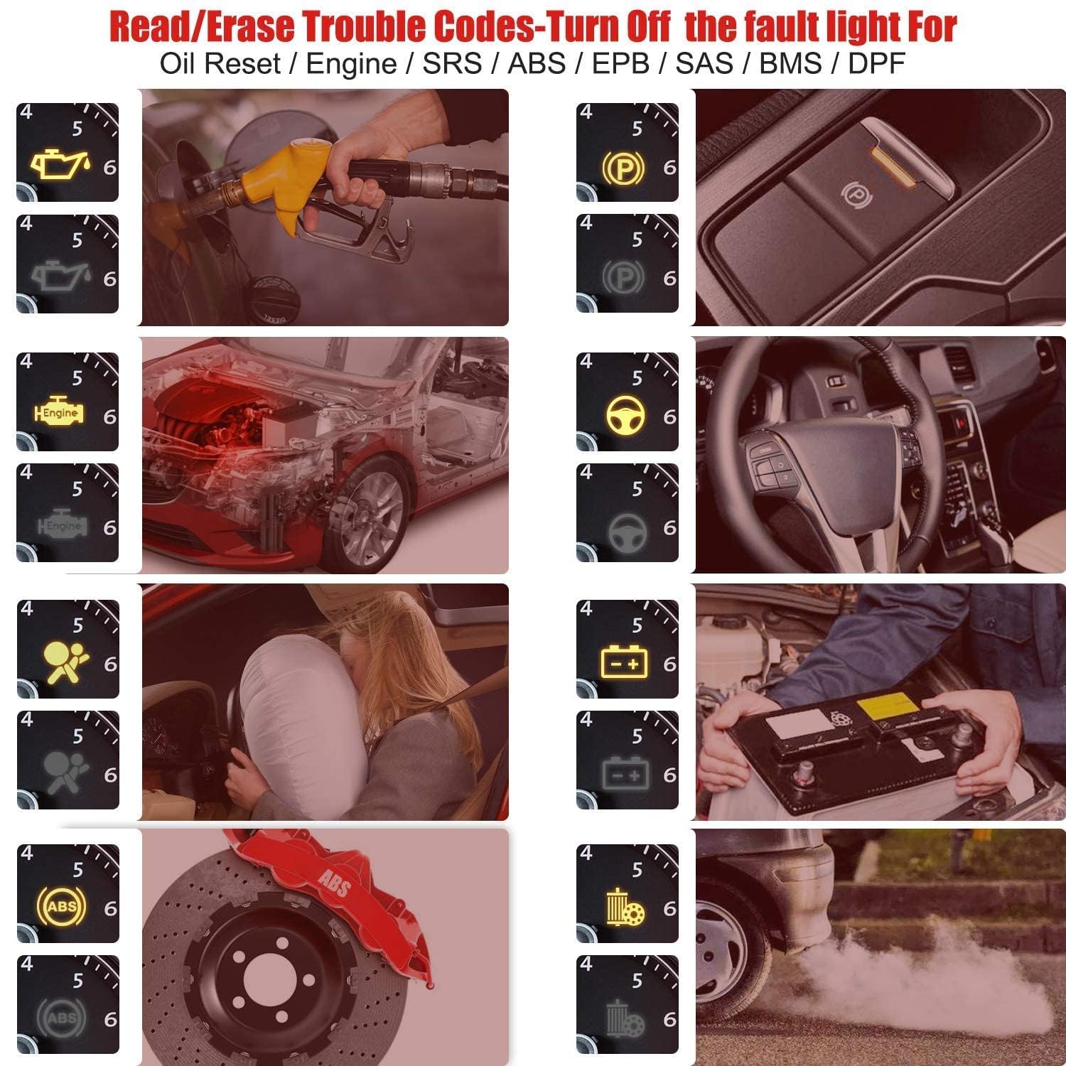 Autel MaxiCheck Pro Herramienta Escaneo Purga Automática Purga Frenos ABS | Escáner Diagnóstico OBD2 ABS SRS, Reinicio Aceite, BMS, EPB, Airbag, Servicios SAS para Vehículos Específicos