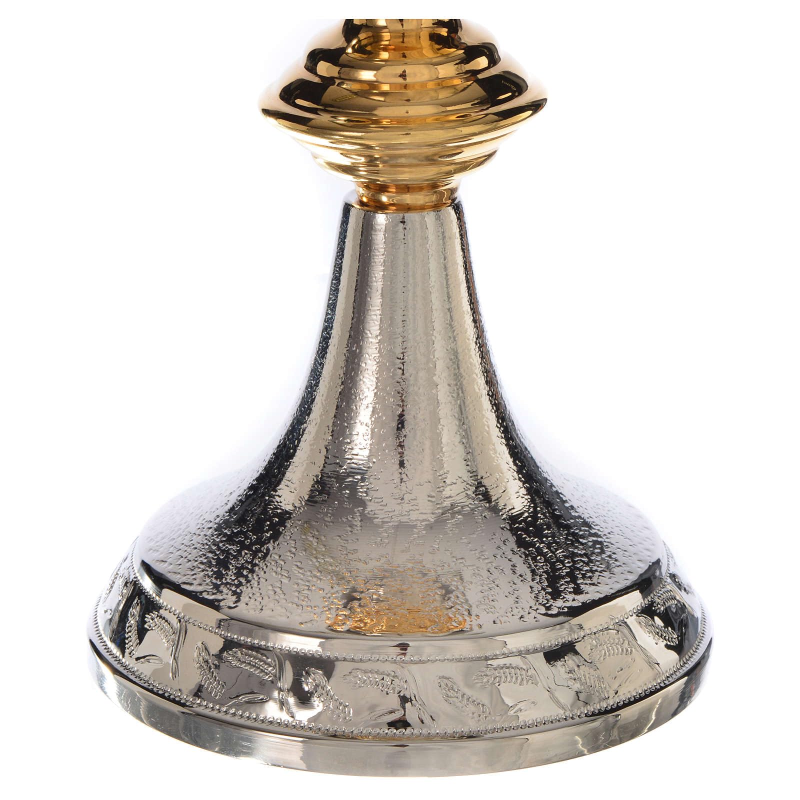 Holyart Calici Pissidi Patene metallo: Calice Pisside lavorazione spighe grano ottone, Pisside