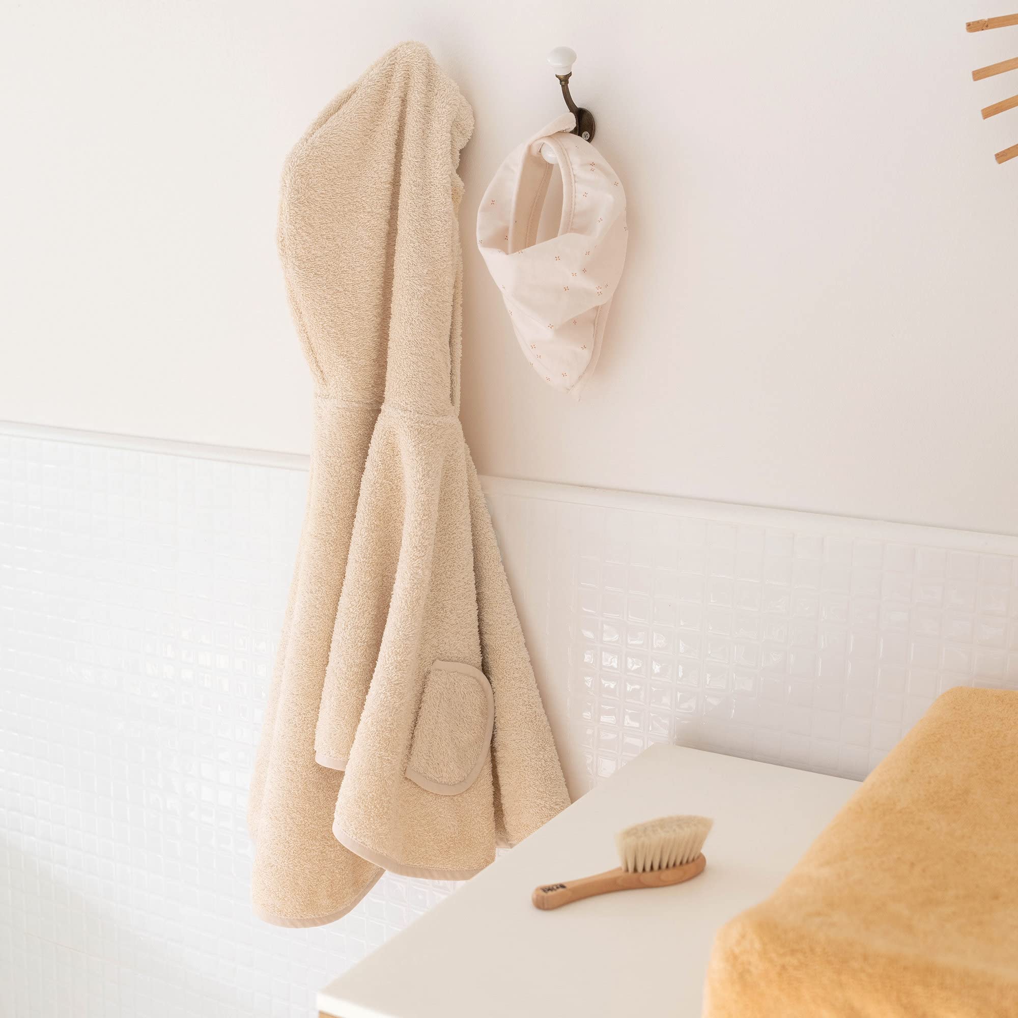 Poncho de bain Terry Crème - Bemini