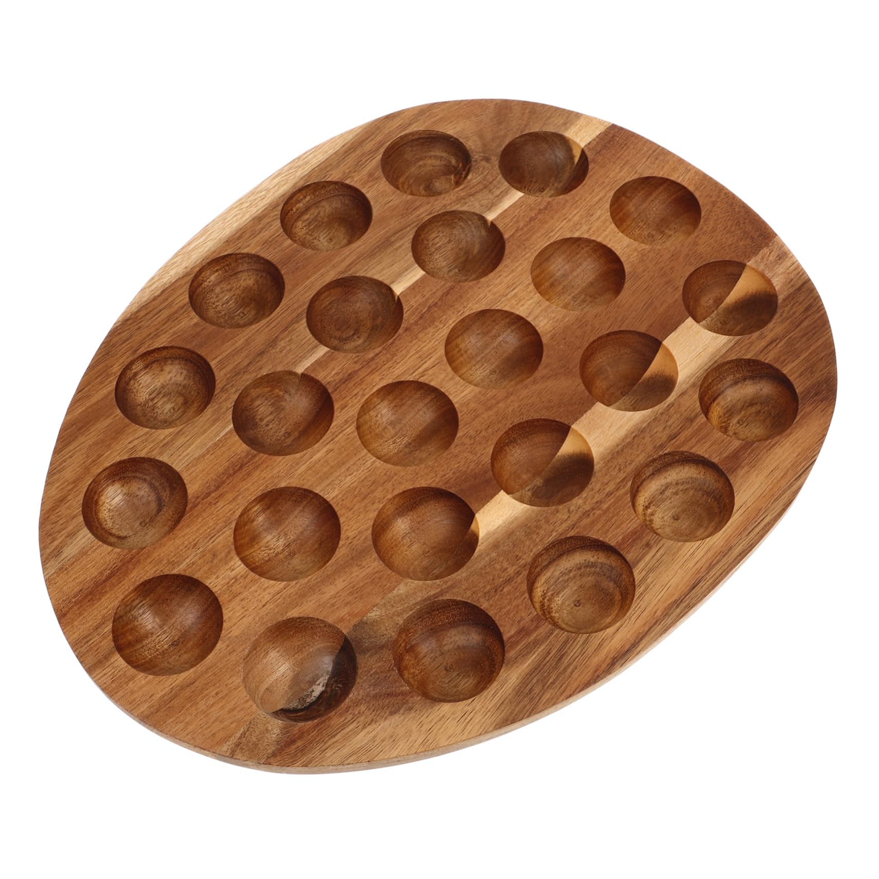 MAGICLULU Huevera De Madera para Refrigerador 24 Compartimentos Soporte para Huevos De Gallina Almacenamiento Cocina Organizador Versátil para Nevera y Mesa