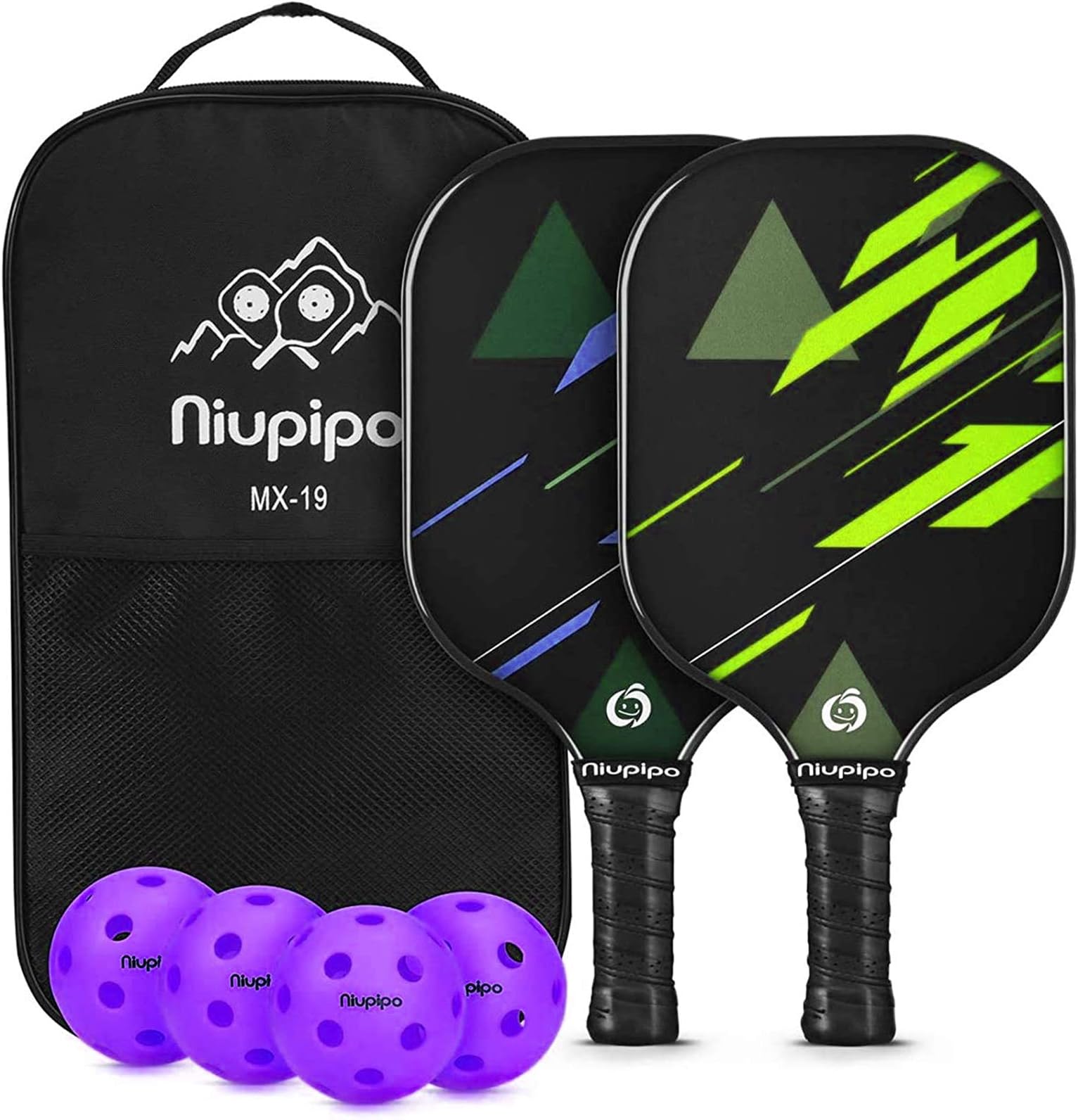 niupipo Pickleball Paddle - Composite Pickleball Racket, Polyproylene Honeycomb Core, Ultra Cushion 4.5 in Grip 7.58oz Lightweight Pickleball Paddles with Pickleball Racquet Cover