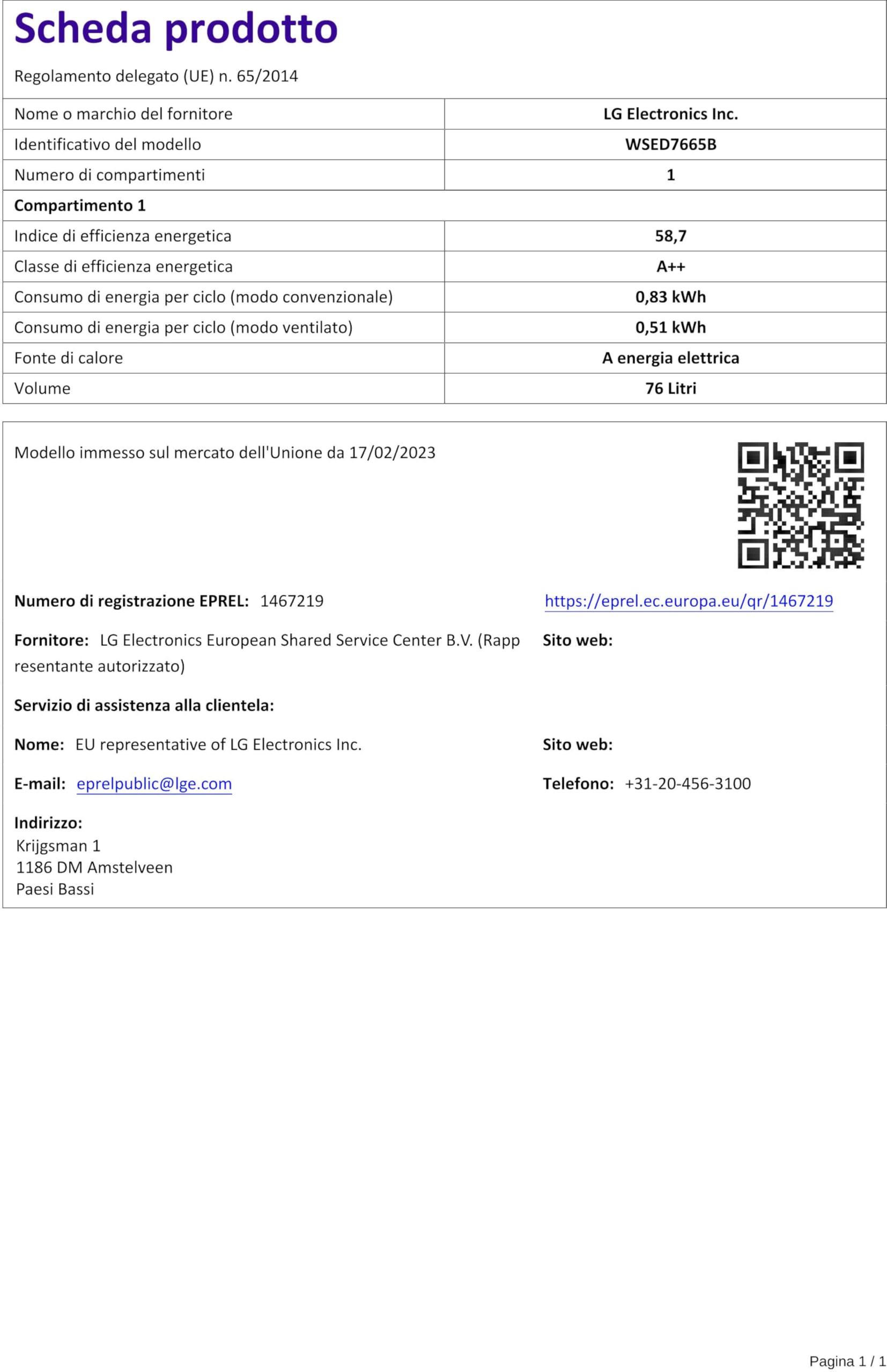 Forno Incasso LG InstaView WSED7665B - 76L, Classe A++, Vapore, Air Fry, Wi-Fi, Nero - Foto 2