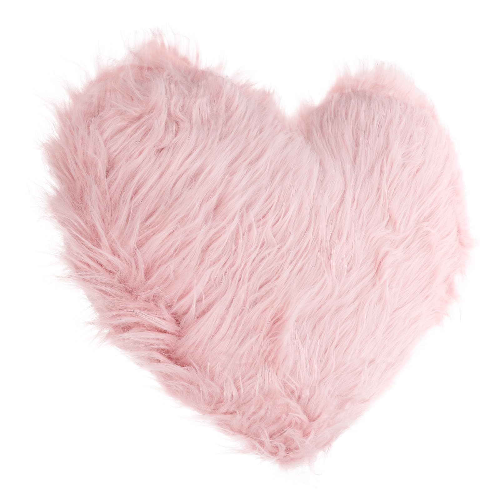 Coussin de cœur en peluche douce rose FRCOLOR moelleux lavable de chambre