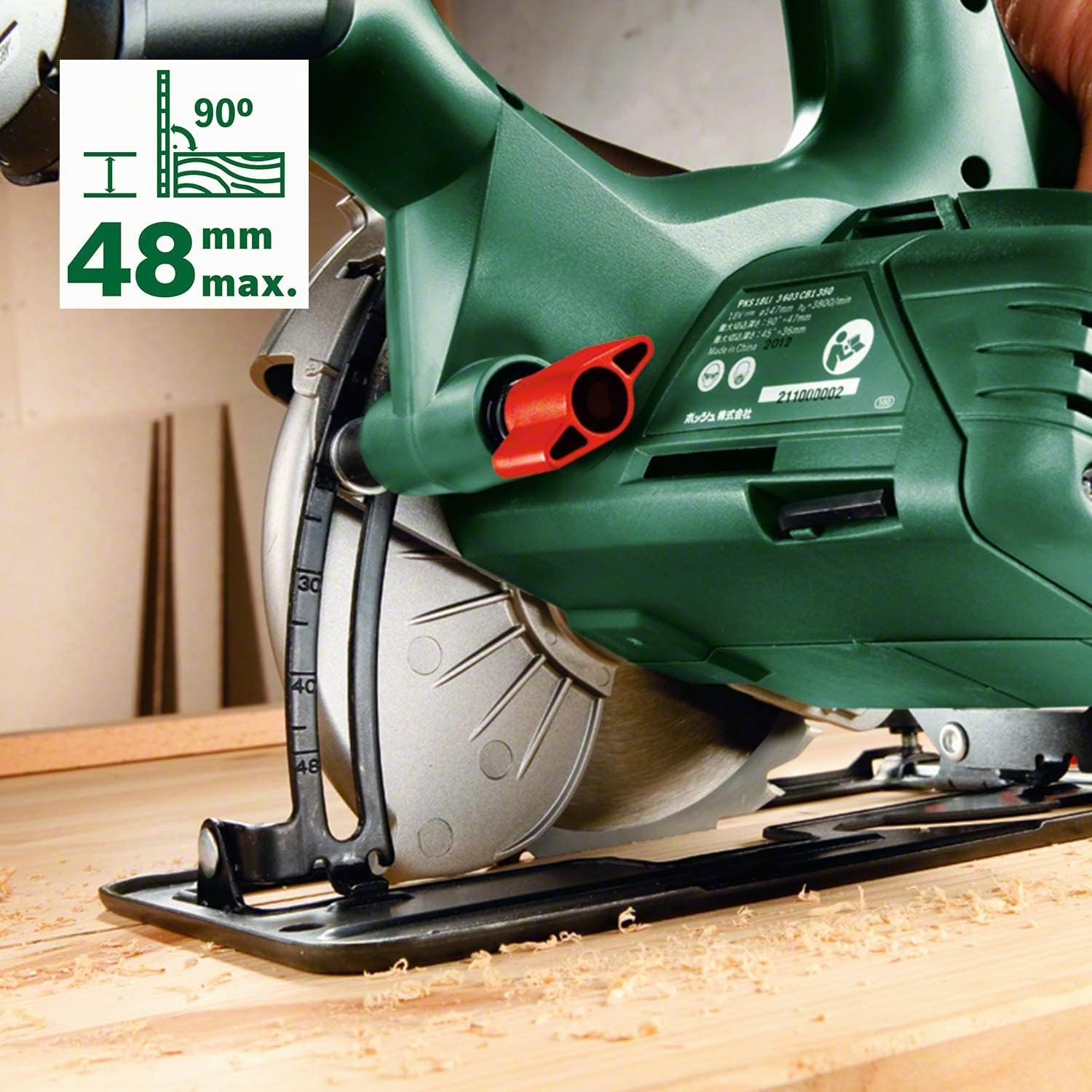 Bosch Sega Circolare a Batteria PKS 18 LI, senza Batteria, Sistema 18 Volt, in Confezione di Cartone