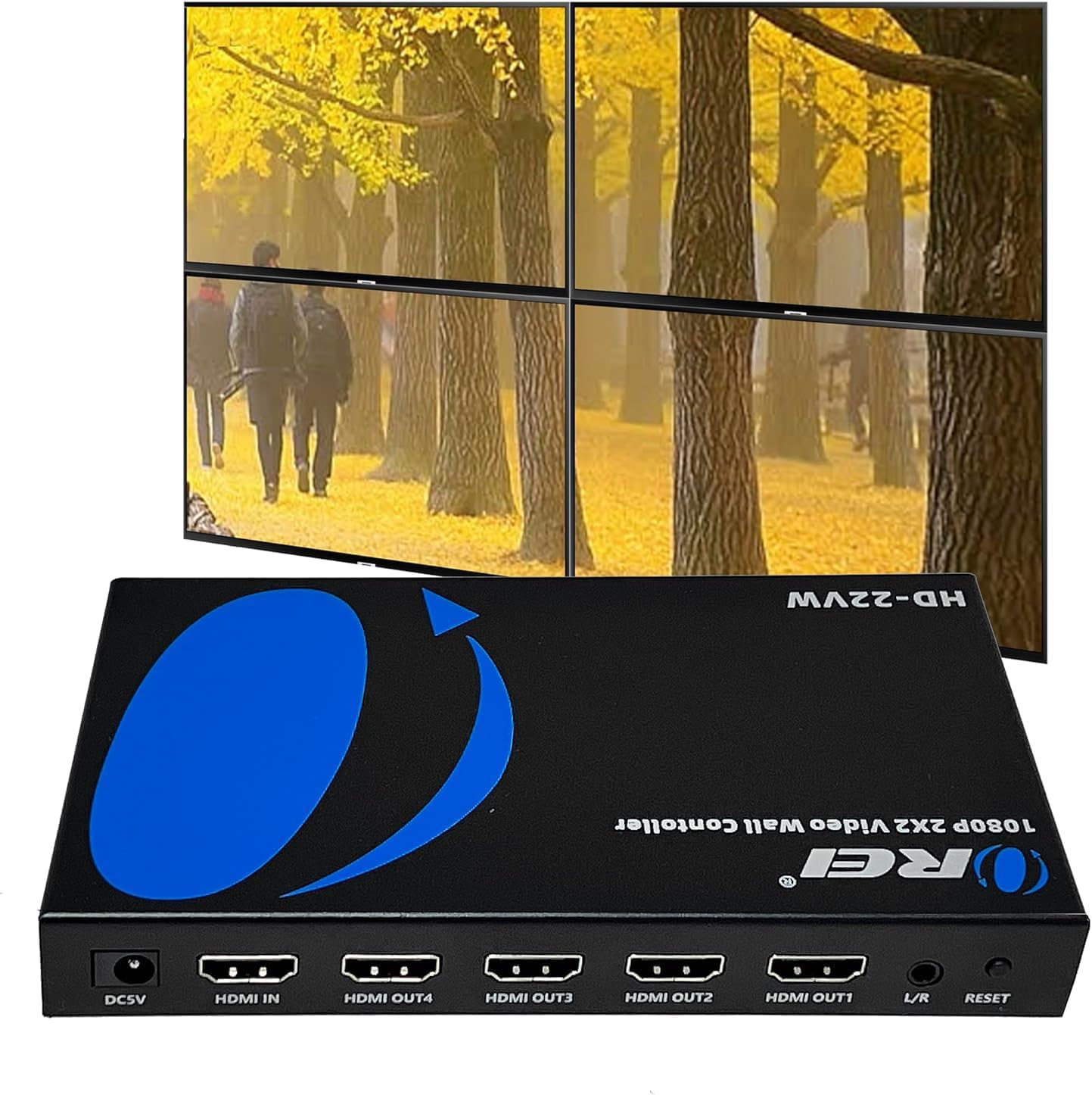 HDMI matrix - Merk: Allteq Ingang: 4x HDMI female Uitgang: 2x HDMI