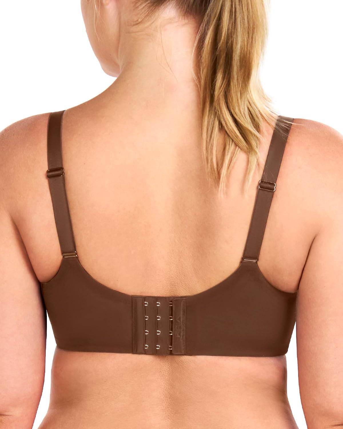 HSIA Minimizer Bra for Women - Air Mesh T-Shirt Full Coverage Seamless Bra Plus Size Underwire Padded Bra for Large Bust Coffee Brown