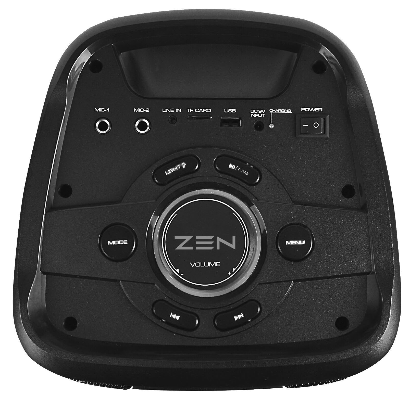 Altavoz portátil Bluetooth Zen Phoenix de 250W, 7H de batería, Luces LED RGB. Altavoz Grande con TWS, Aux in, USB, Entrada de micrófono, y micrófono inalámbrico, con Radio FM