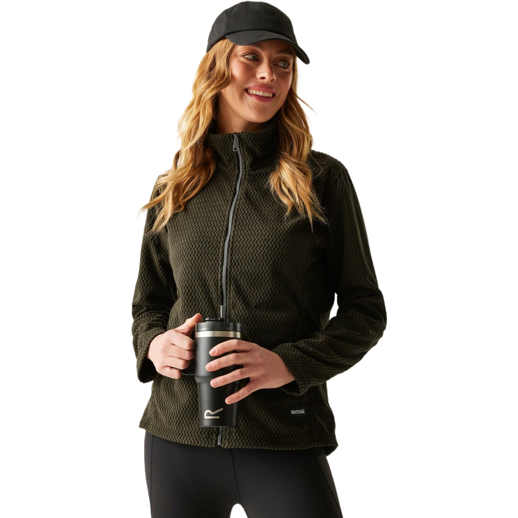Regatta Womens Heidy Full Zip Fleece Plush Stretch Warm Winter Layer Top