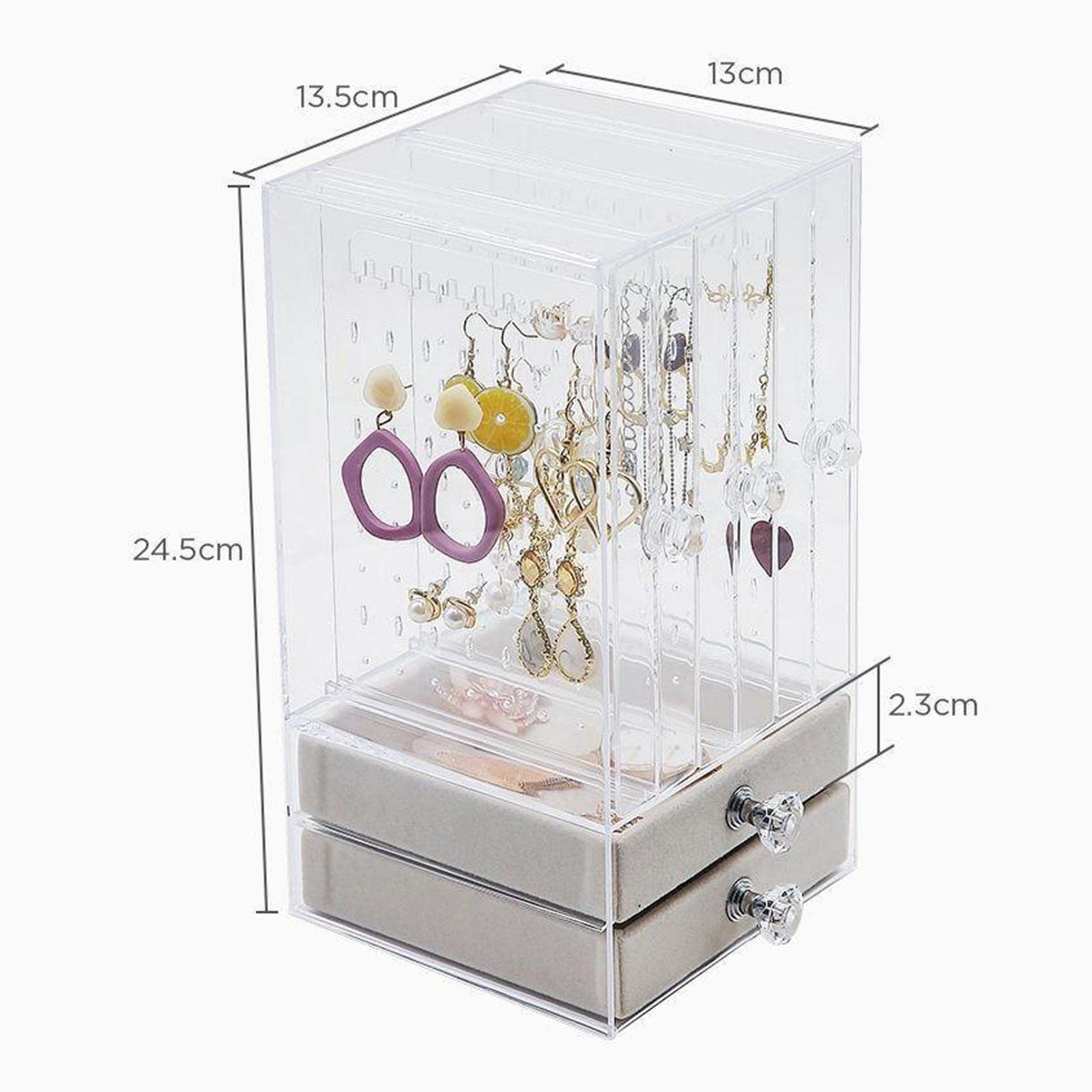 Support de support pour boucles d'oreilles anti-poussière
