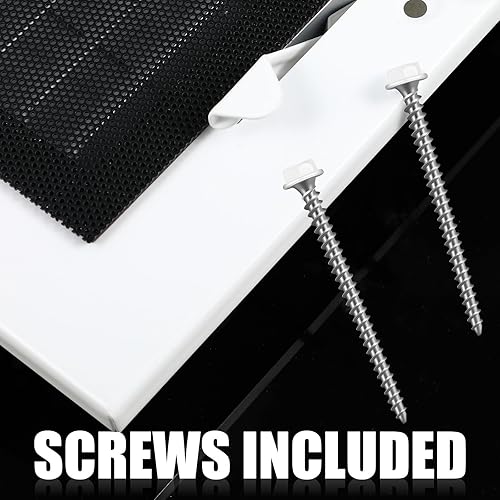 Miniatura 5 de Zonon 12 rejillas de ventilación de retorno de aire de 10 x 6 pulgadas con juego de cubierta de malla de ventilación magnética, registro de