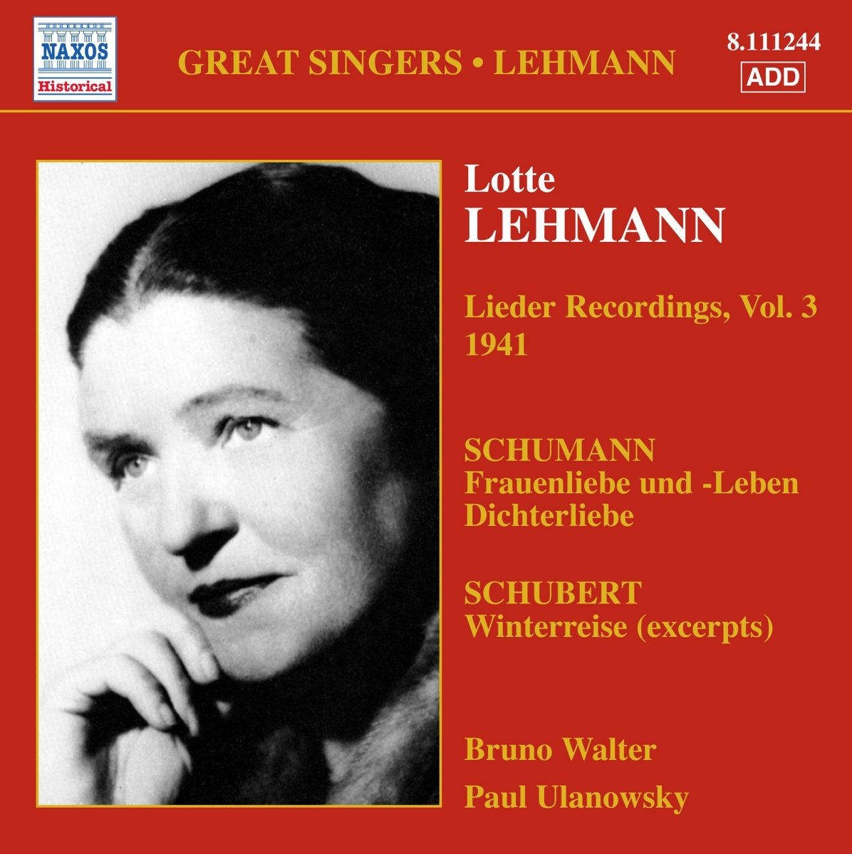 SCHUMANN: Lieder Recordings, Vol. 3