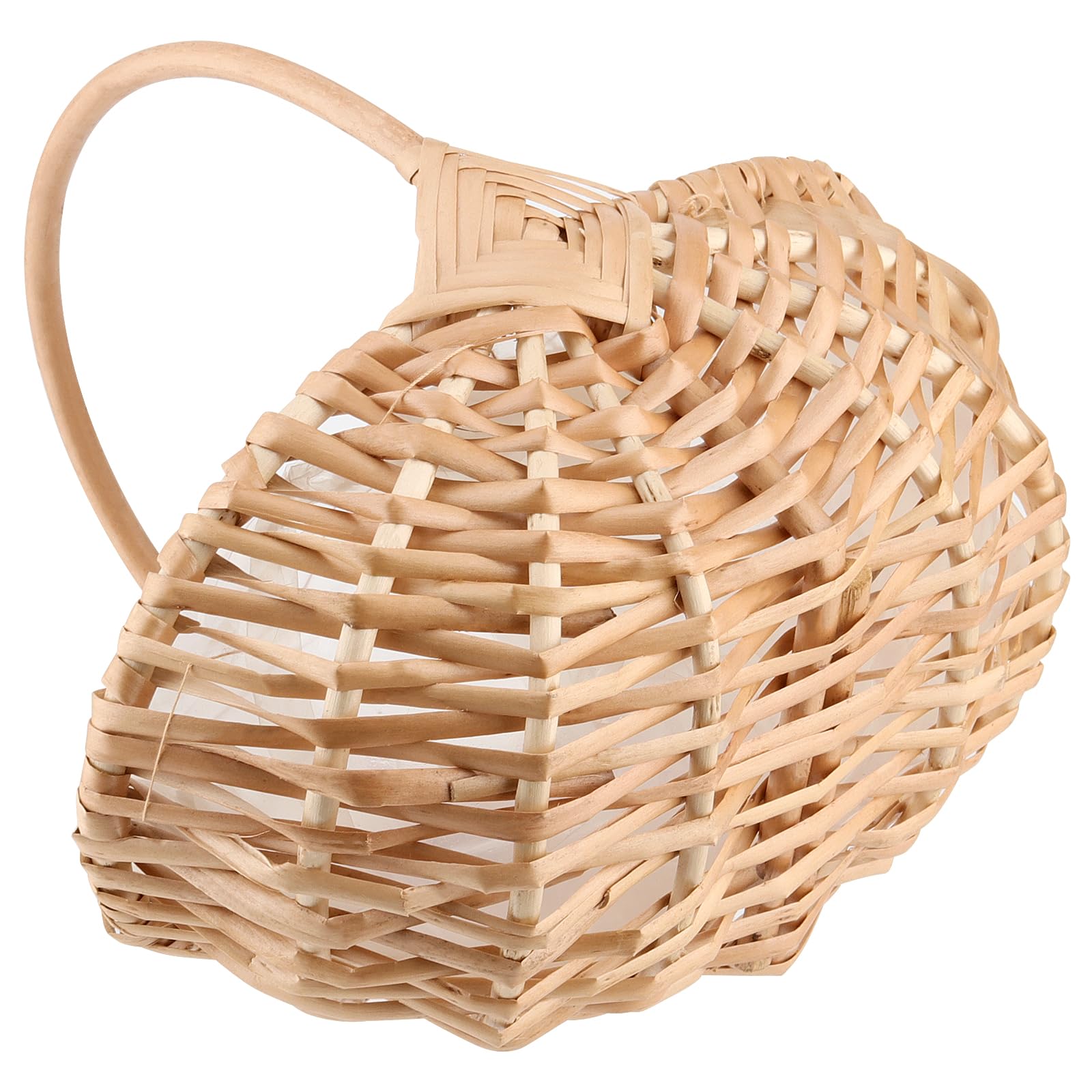 Lot de 2 paniers en osier avec poignée, doublure en plastique, panier de fleurs pour le shopping et le mariage pour décoration de fête à la maison