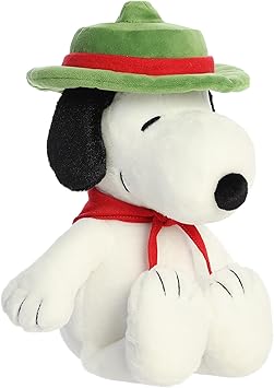 Aurora® Adorable Peanuts® Beagle Scout Snoopy™ Stuffed Animal - Officially Licensed Toys for All Snoopy Fans - Nostalgic Gift for Adults and Birthday Celebrations - 13.5 Inches
