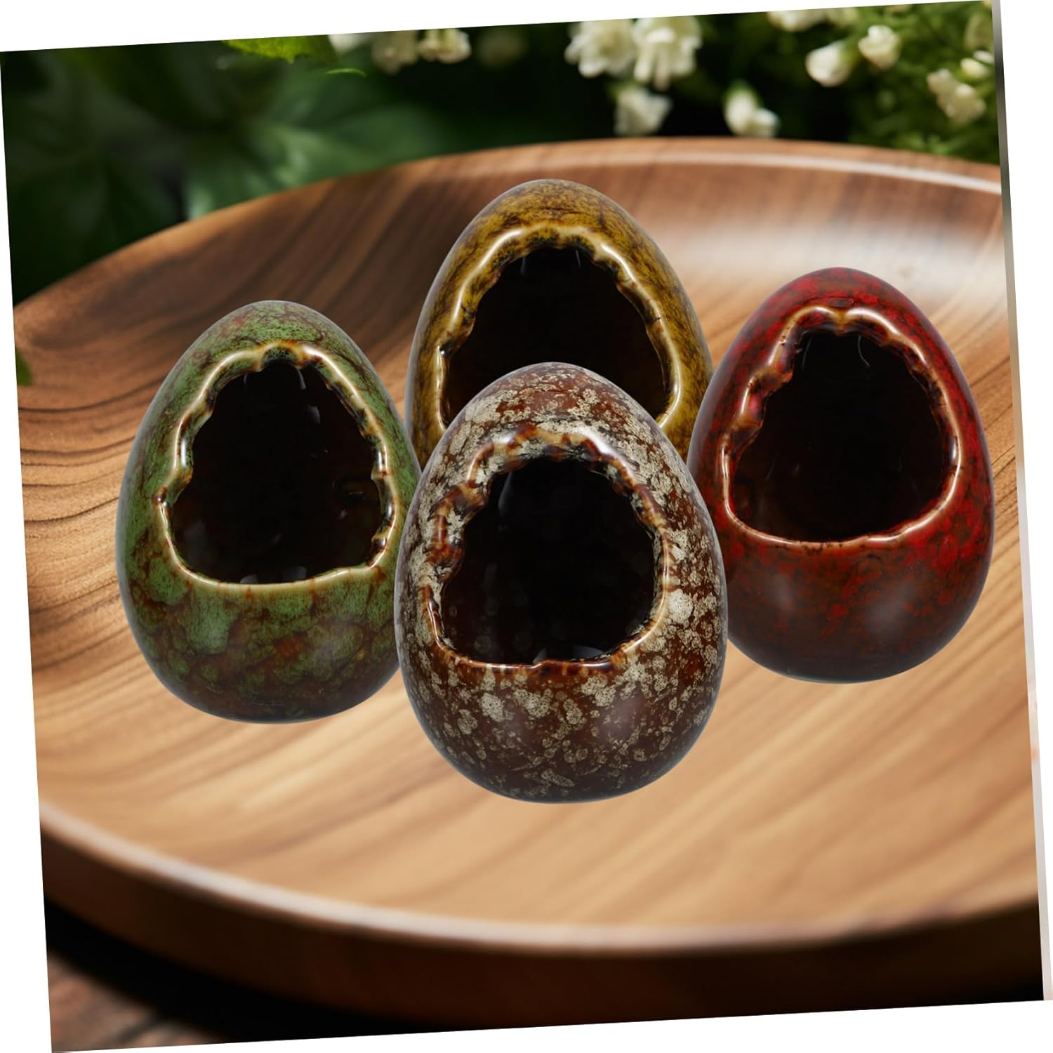 ERINGOGO 8pcs Ceramic Dry Ice Cups Sushi Decor Containers for Wedding Party Reception Patio Poolside Decor