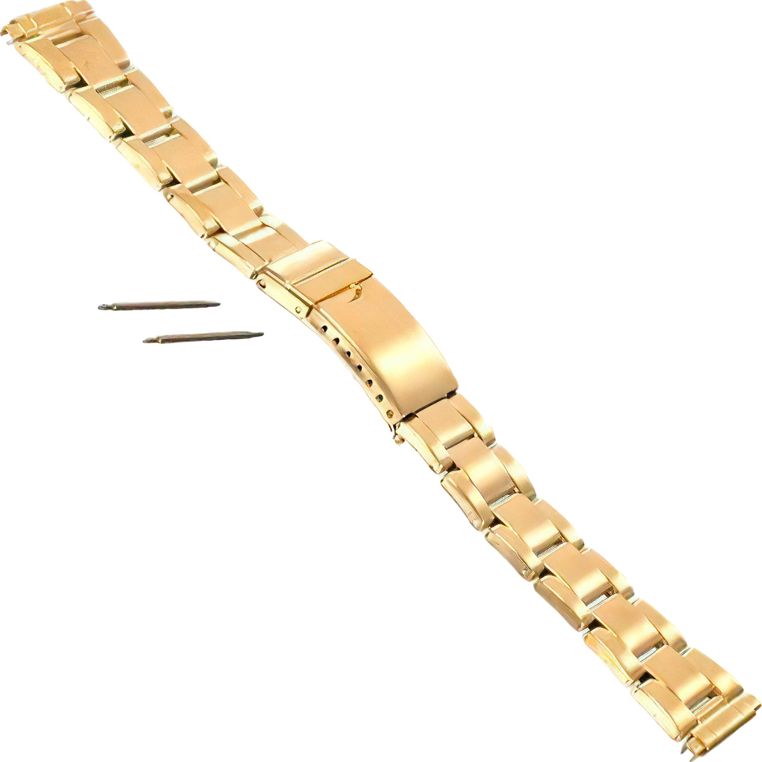 Gold Plated Watch Band Bracelet w/ Deployment Buckle (B000RAZU76) Amazon Price History, Amazon Price Tracker