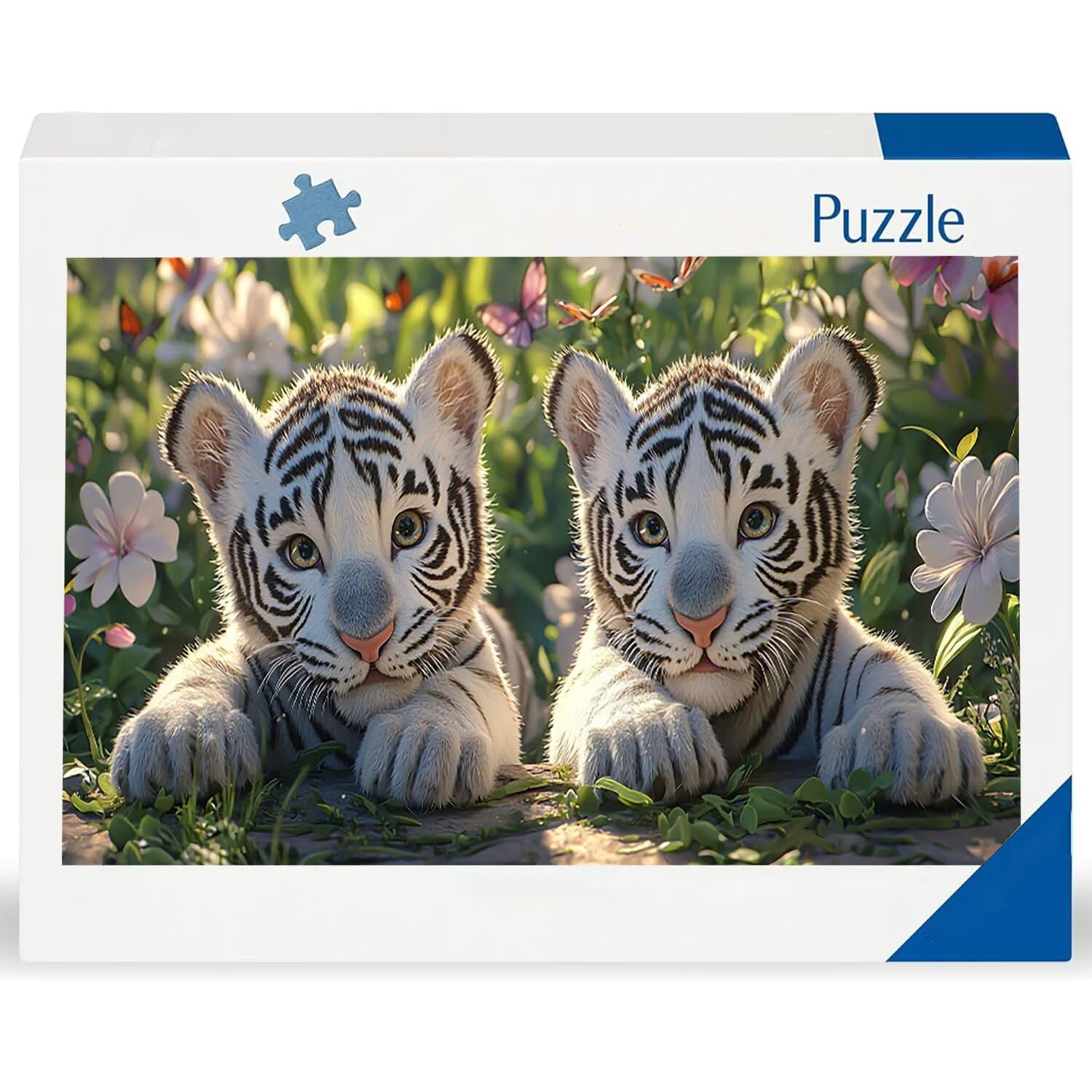 Puzzle dla dorosłych 1692 sztuk, śliczny biały tygrys puzzle, twardy, wyzwanie, puzzle idealnie pasują, napis na plecach, prezent dla seniorów (179x31cm) v-587